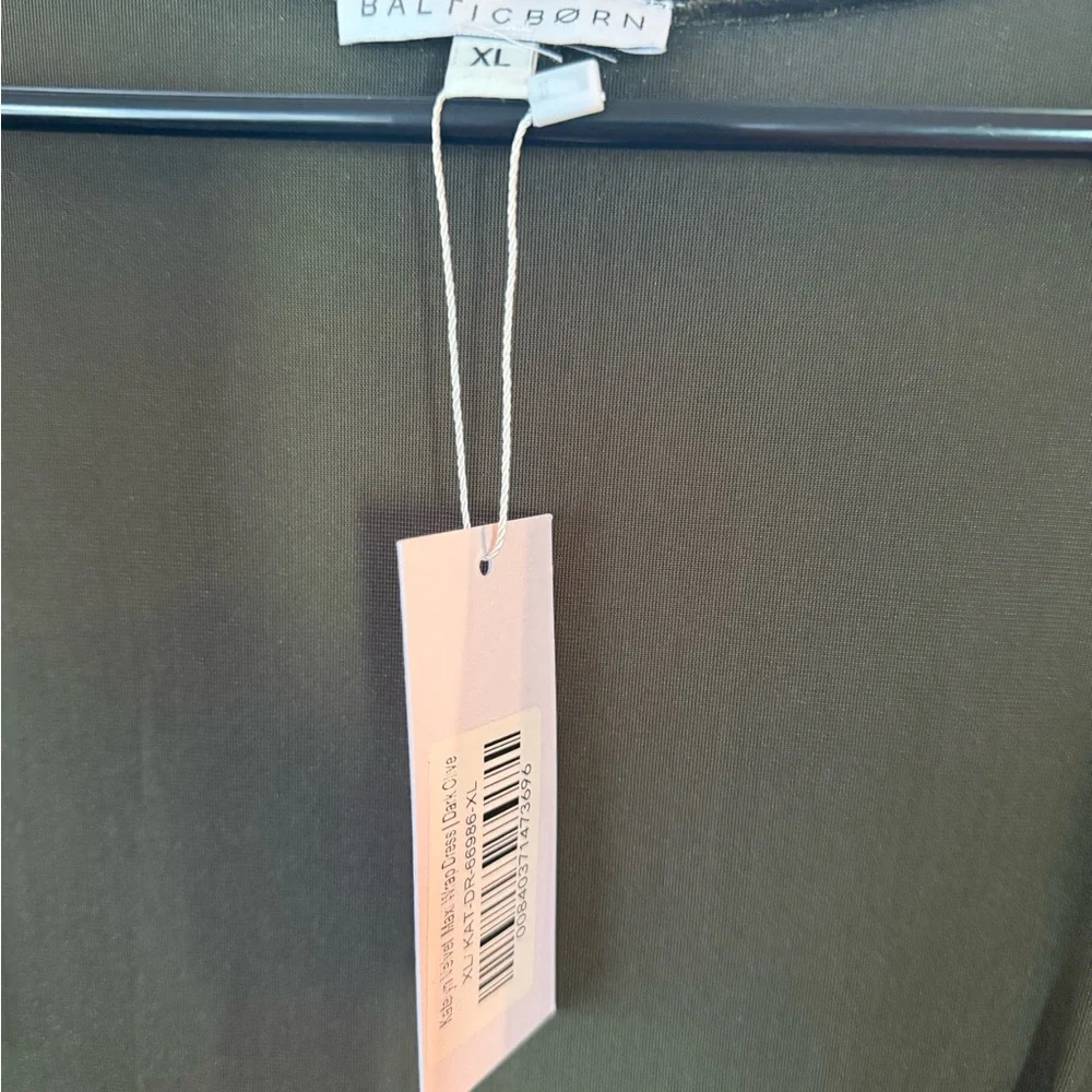 Baltic Born Green Wrap Gown with Flutter Sleeves - Picture 7 of 7